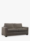 John Lewis Oliver II Large 3 Seater Leather Sofa, Dark Leg, Demetra Grey