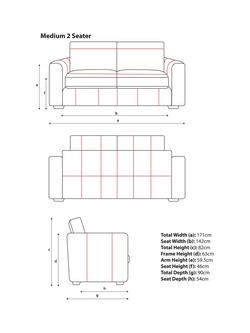 John Lewis Oliver II Medium 2 Seater Leather Sofa, Light Leg - view 2, Demetra Grey