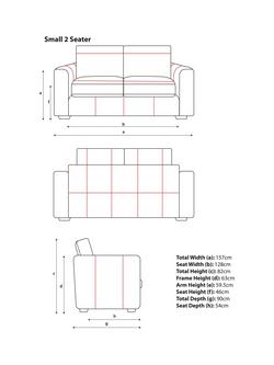 John Lewis Oliver II Small 2 Seater Leather Sofa, Dark Leg - view 2, Demetra Light Tan