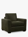John Lewis Oliver II Leather Armchair, Dark Leg