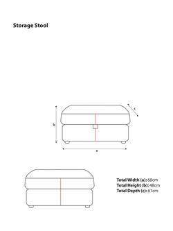 John Lewis Oliver II Leather Footstool, Dark Leg - view 2, Demetra Light Tan