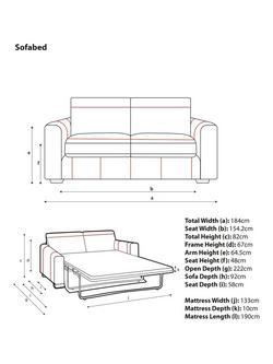 John Lewis Oliver II Large 3 Seater Leather Sofa Bed, Dark Leg - view 2, Matt Black