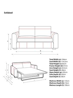 John Lewis Oliver II Large 3 Seater Leather Sofa Bed, Light Leg - view 2, Demetra Grey