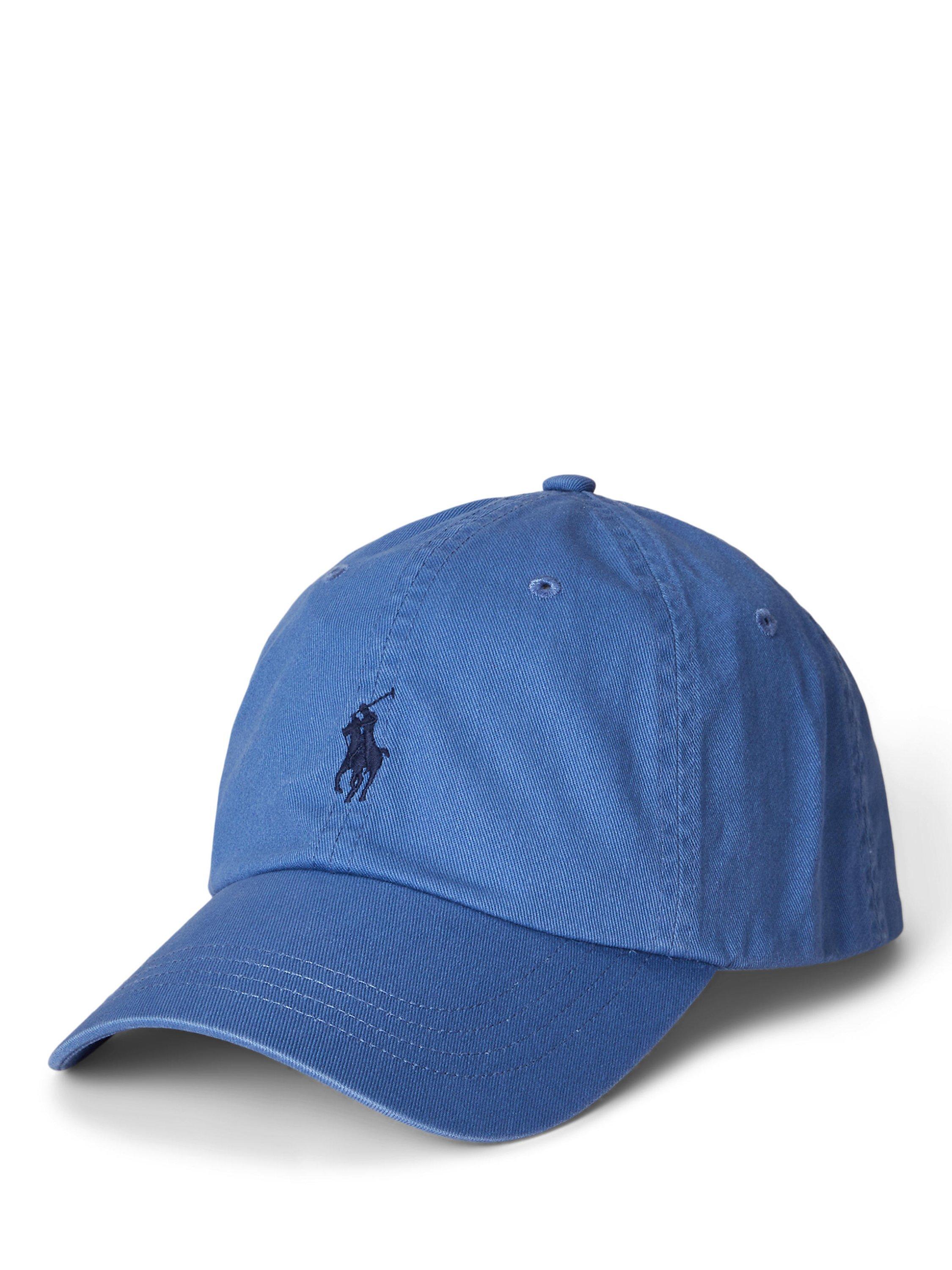 Product image 1 of 3, which shows Ralph Lauren Pony Logo Cotton Baseball Cap, Bastille Blue