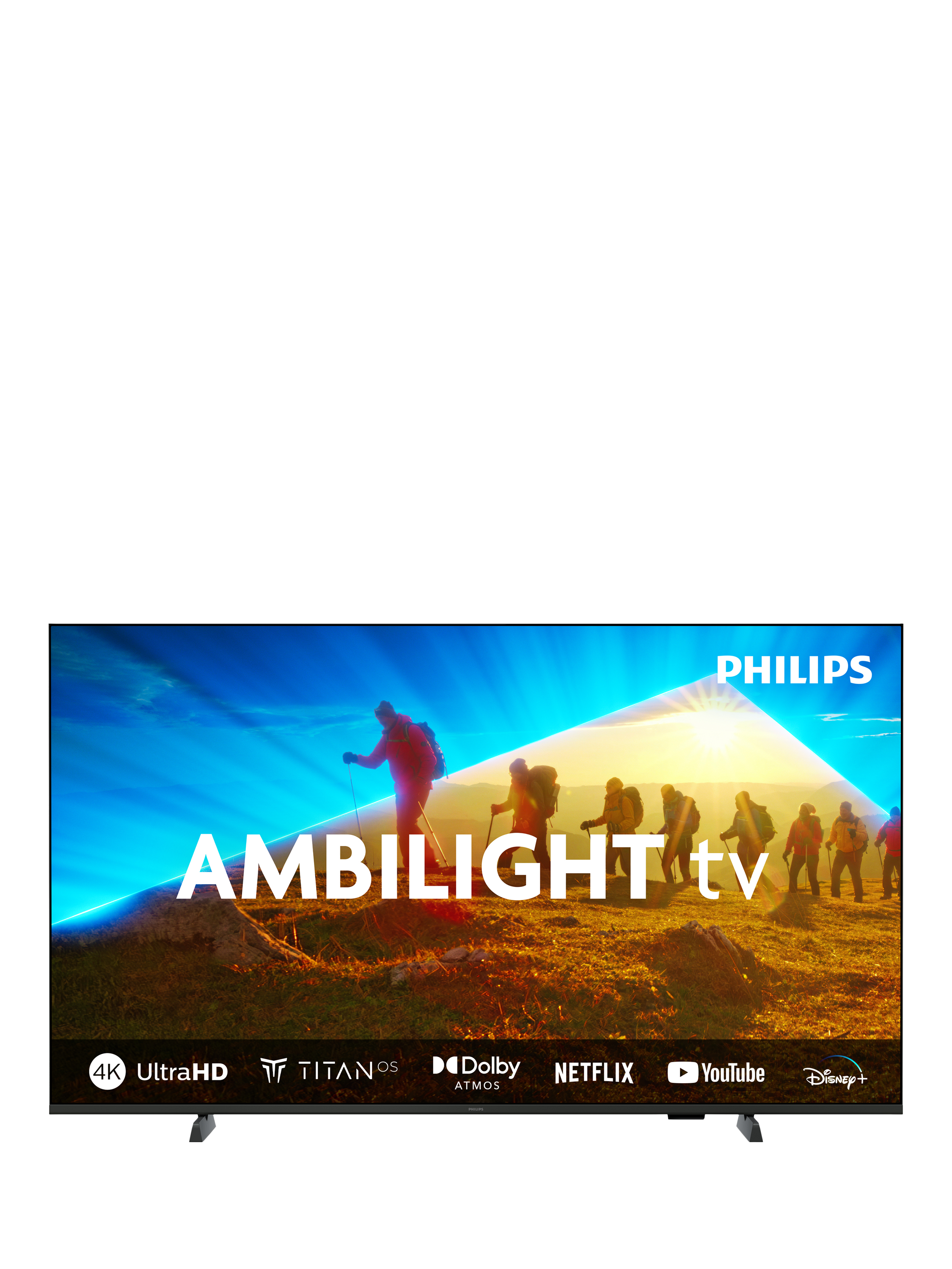 Philips 50PUS8009 (2024) LED HDR 4K Ultra HD Smart TV, 50 inch with Freeview Play, Ambilight & Dolby Atmos, Black
