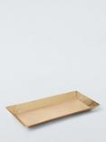 John Lewis Hammered Metal Serving Tray, 28cm, Gold