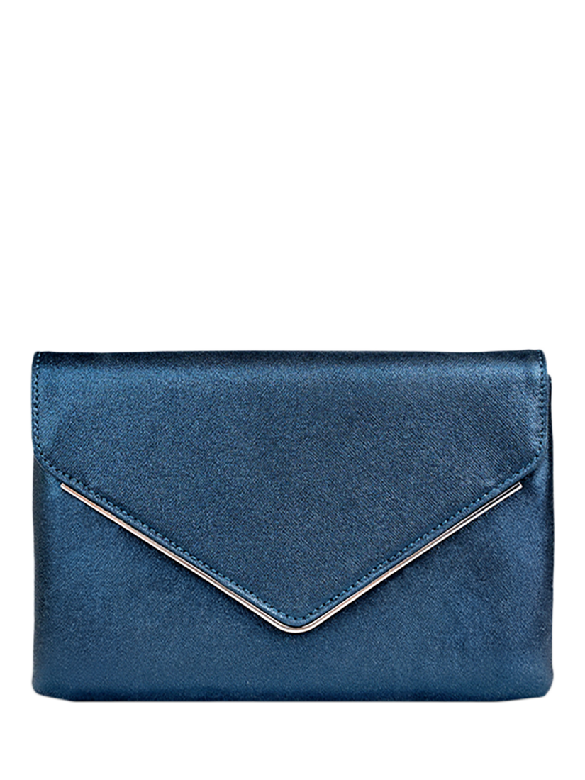 Product image 1 of 3, which shows Paradox London Delphine Envelope Clutch Bag, Navy