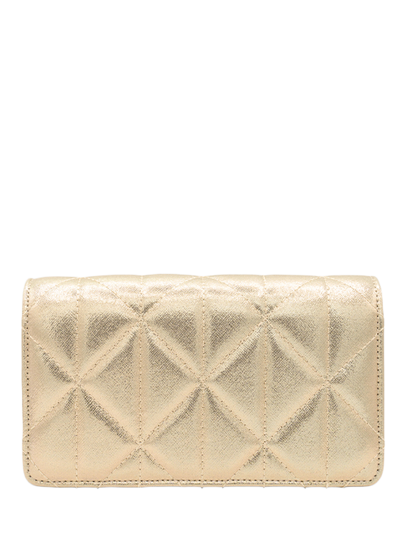 Paradox London Dempsey Quilted Clutch Bag, Champagne