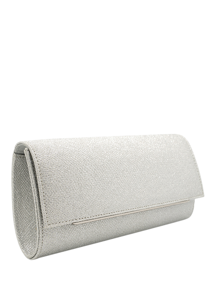 Product image 3 of 3, which shows Paradox London Dilara Metallic Clutch Bag, Siilver