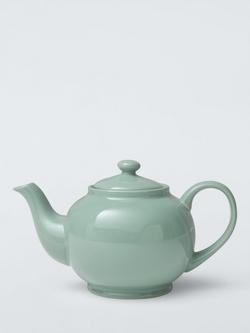 John Lewis Fine China Teapot, 1.1L, Dusty Green, Green