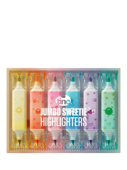 Tinc Double Ended Highlighter Pens, Pack of 6, Multi