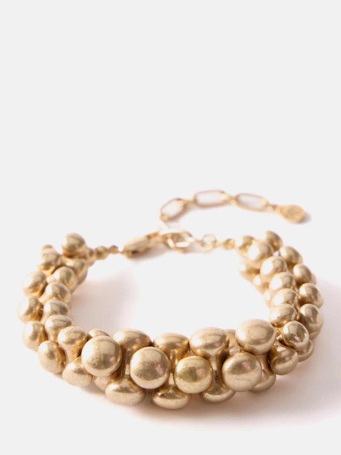 Mint Velvet Statement Sphere Bracelet, Gold