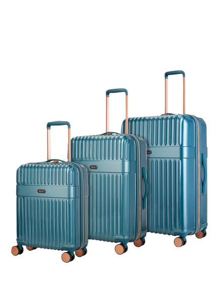 Rock Selene 8-Wheel Hard Shell Suitcase, Set of 3, Blue