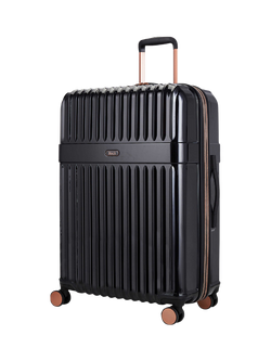 Rock Selene 8-Wheel 75cm Hard Shell Expandable Large Case, 110L, Black