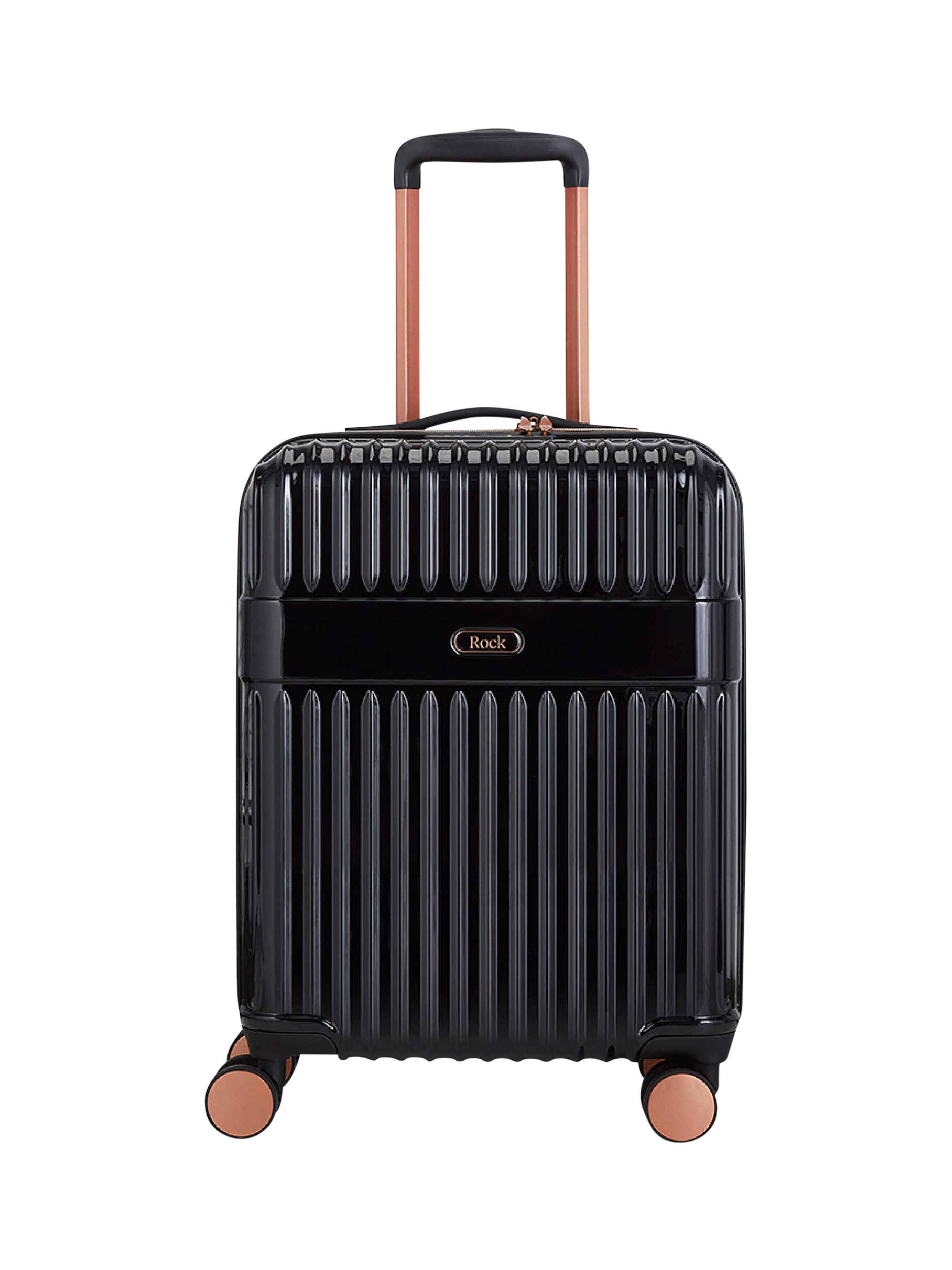 Rock Selene 8-Wheel 54cm Hard Shell Cabin Case, 37L, Black