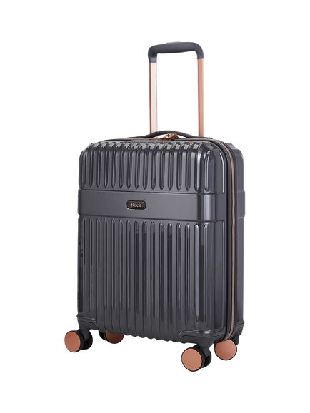 Rock Selene 8-Wheel 54cm Hard Shell Cabin Case, 37L, Charcoal
