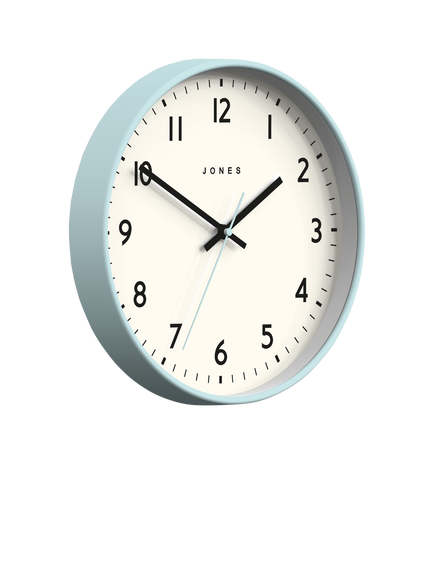 Jones Clocks Jam Analogue Wall Clock, 30cm - view 2, Clear Blue
