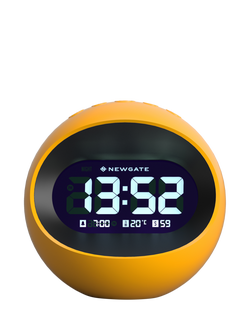Newgate Clocks Centre of the Earth LCD Digital Alarm Clock, Yellow, Yellow