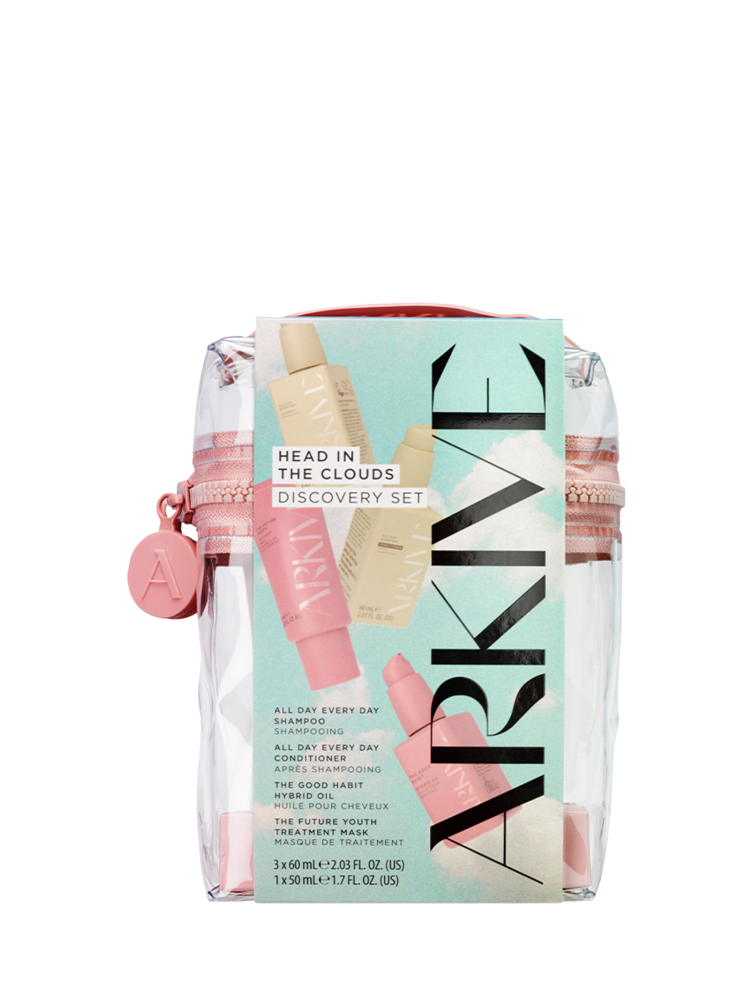 Product image 1 of 4, which shows ARKIVE Head in the Clouds Discovery Haircare Gift Set