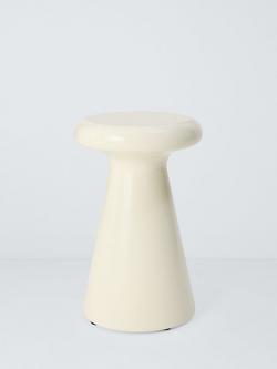 John Lewis Round Garden Side Table, Cream - view 2, Cream
