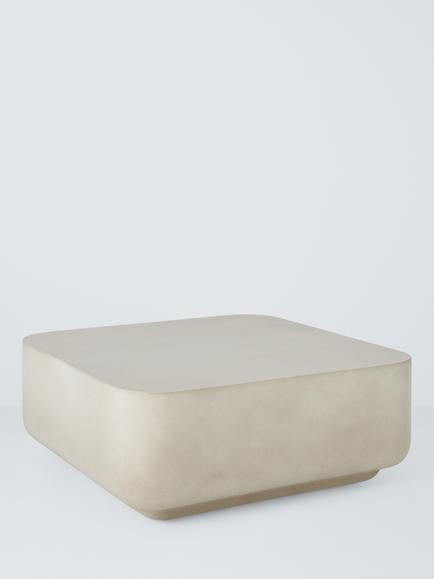 John Lewis Square Garden Coffee Table, Concrete, Concrete