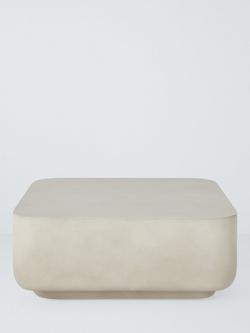 John Lewis Square Garden Coffee Table, Concrete - view 2, Concrete