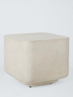 John Lewis Square Indoor/Outdoor Side Table, 45cm, Concrete, Concrete