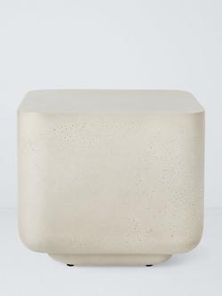 John Lewis Square Indoor/Outdoor Side Table, 45cm, Concrete - view 2, Concrete