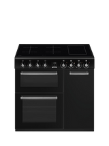 Smeg Concert CX93IMBL 90cm Induction Hob Range Cooker, Black