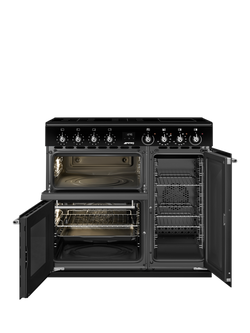 Smeg Concert CX93IMBL 90cm Induction Hob Range Cooker, Black - view 2, Black