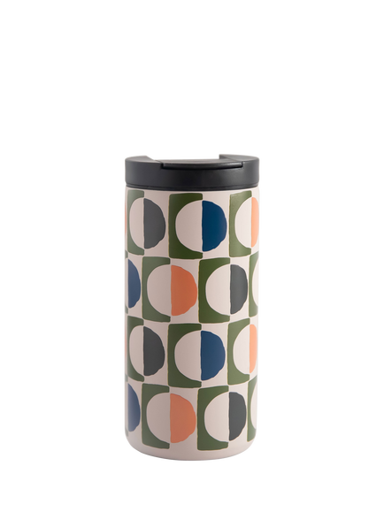 Gardner Geometric Insulated Travel Mug, 400ml, Multi, Multi