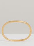 Reiss Claudia Contour Hinged Cuff Bracelet, Gold