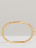 Reiss Claudia Contour Hinged Cuff Bracelet, Gold