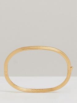 Reiss Claudia Contour Hinged Cuff Bracelet, Gold, Gold