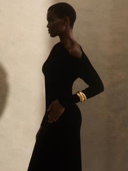 Reiss Sara Sculptural Cuff, Gold - view 2, Gold