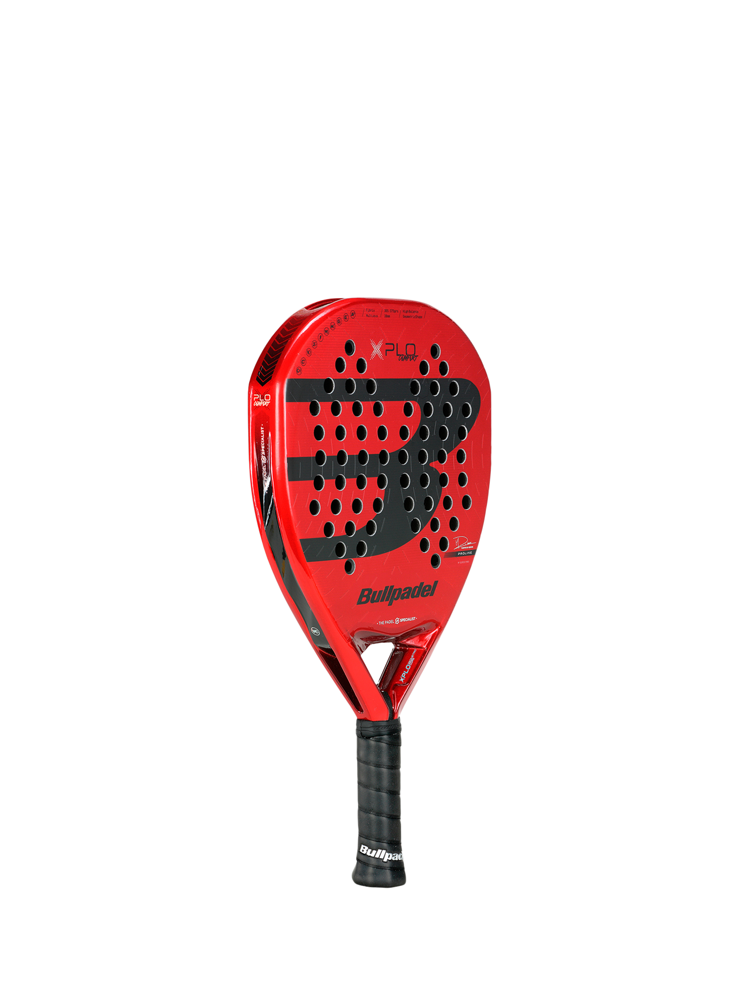 Bullpadel XPlo Comfort 25 Padel Racket, Red/Black