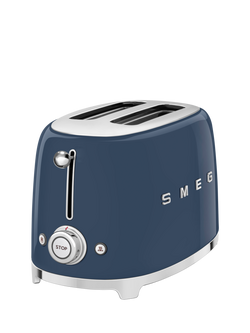 Smeg TSF01 2-Slice Toaster - view 2, Navy Blue