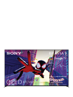 Sony Bravia 9 K65XR90PU (2024) QLED XR Mini LED HDR 4K Ultra HD Smart Google TV, 65 inch with Youview & Dolby Atmos, Black, Black
