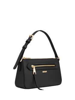 DKNY Bryant Avenue Leather Demi Cross Body Bag, Black - view 2, Black/Gold