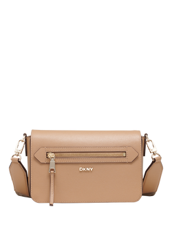 DKNY Bryant Avenue Leather Cross Body Bag, Cappuccino
