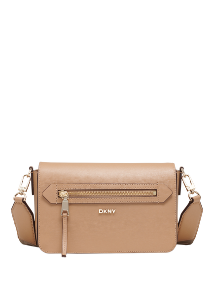 DKNY Bryant Avenue Leather Cross Body Bag, Cappuccino