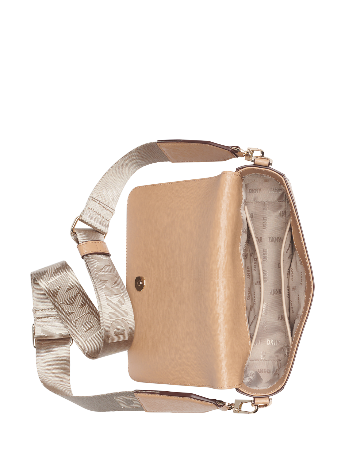 Product image 3 of 5, which shows DKNY Bryant Avenue Leather Cross Body Bag, Cappuccino