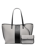 DKNY Hallie Canvas Tote Bag, Black/Natural