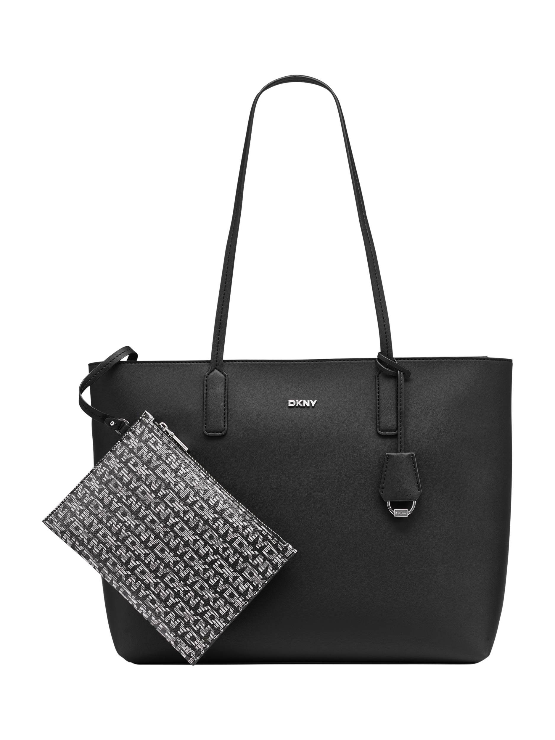 DKNY Saige Faux Leather Tote Bag, Black