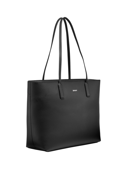 DKNY Saige Faux Leather Tote Bag, Black - view 2, Black