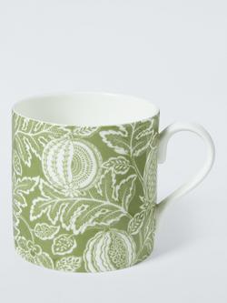 John Lewis x Sanderson Cantaloupe Bone China Mug, 360ml, Olive Green, Green Olive