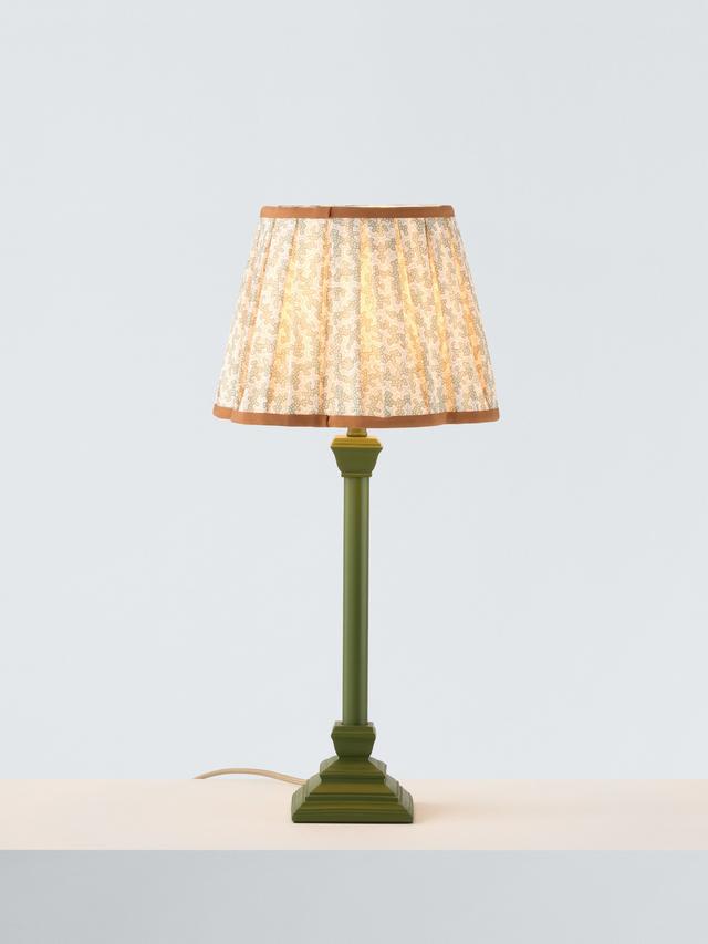 John Lewis x Sanderson Truffle Scallop Table Lamp, Green