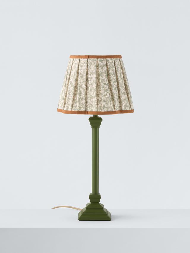 John Lewis x Sanderson Truffle Scallop Table Lamp, Green