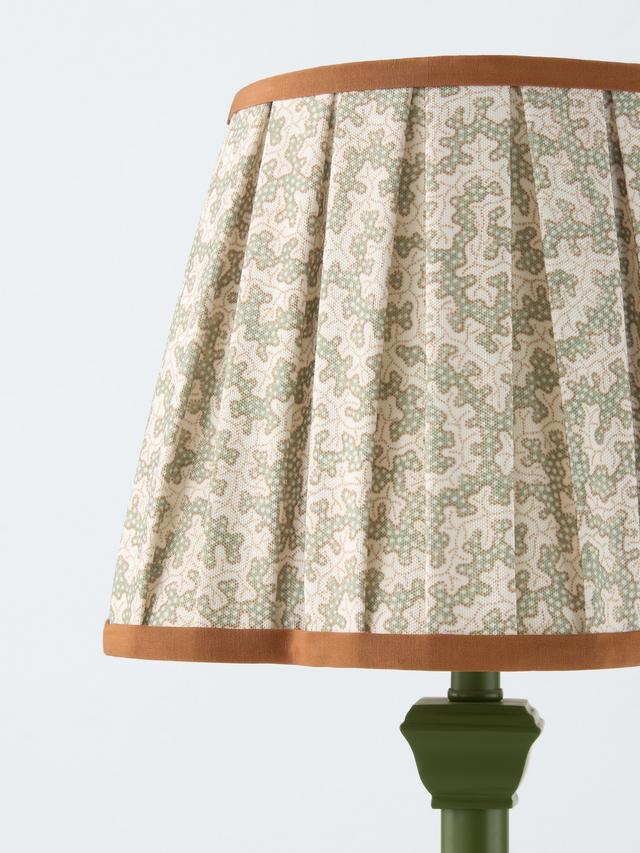 John Lewis x Sanderson Truffle Scallop Table Lamp, Green