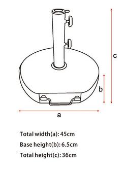 John Lewis Parasol Base Weight, Granite, 30kg - view 2, Grey